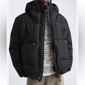 Zara DNWR Black Puffer Jacket S